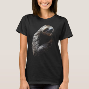 Sloth Portrait Artwork Animal Motif Sloth T-Shirt