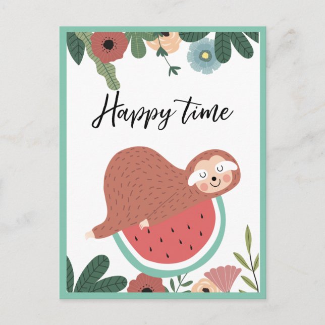 Sloth Postcard (Front)