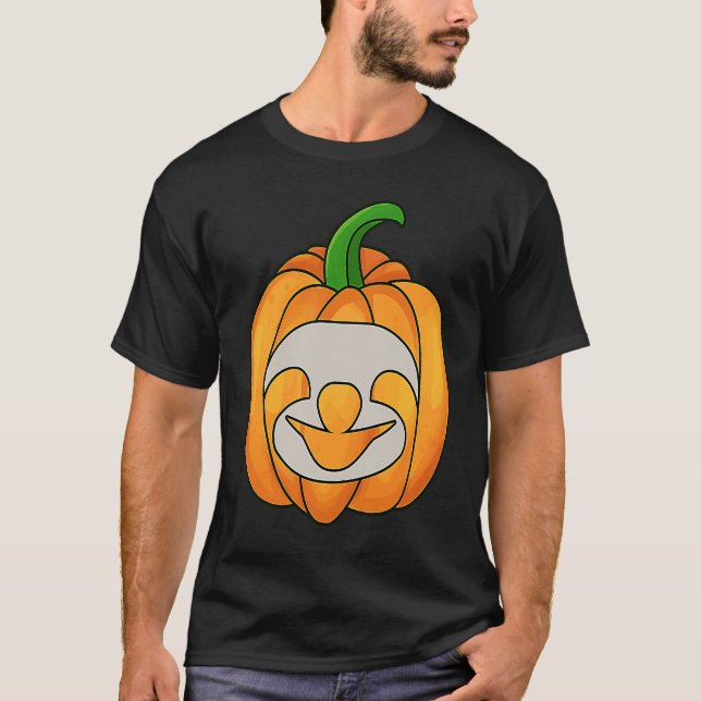 Sloth Pumpkin Halloween Sloth Themed Halloween T-Shirt (Front)