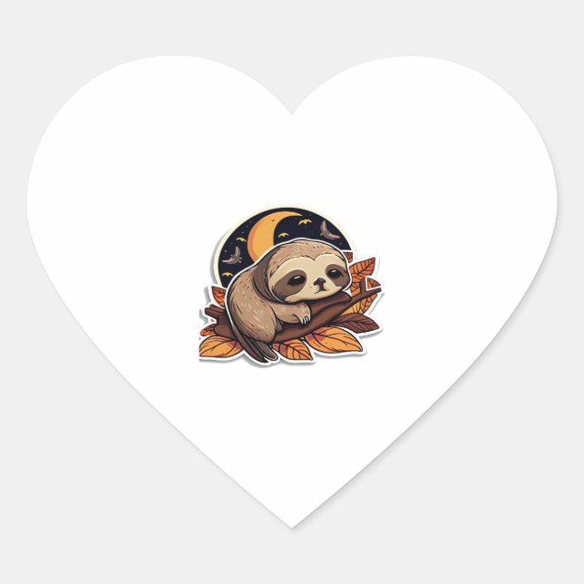 sloth pumpkin Halloween sticker style 2 Classic T- (Front)