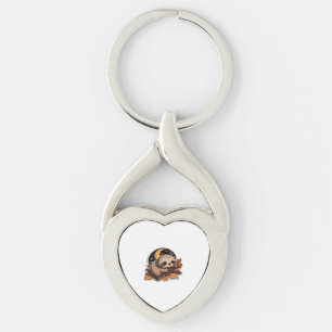 sloth pumpkin Halloween sticker style 2 Classic T- Key Ring