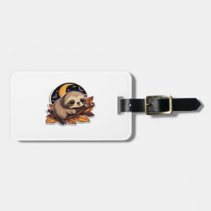 sloth pumpkin Halloween sticker style 2 Classic T- Luggage Tag