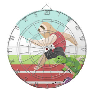 sloth race dartboard