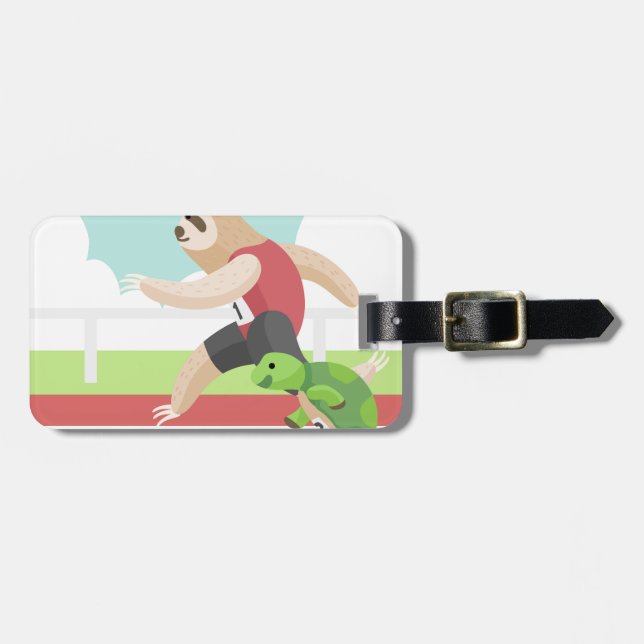 sloth race luggage tag (Front Horizontal)