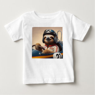 Sloth Racecar Driver Baby T-Shirt