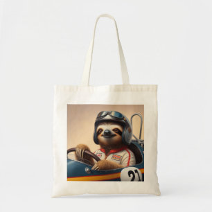 Sloth Racecar Driver Tote Bag
