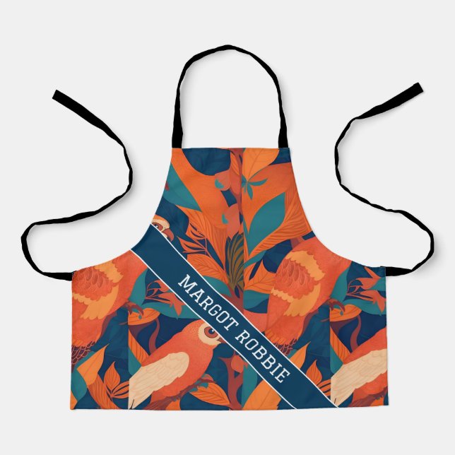 Sloth Rainbow Colourful Personalised Pattern Apron (Front)