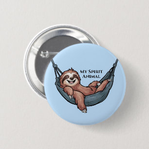 Sloth Relaxing 6 Cm Round Badge