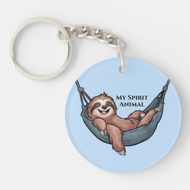 Sloth Relaxing Key Ring (Front)
