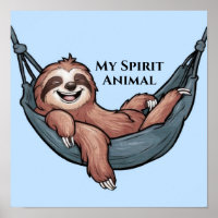 Sloth Relaxing Poster