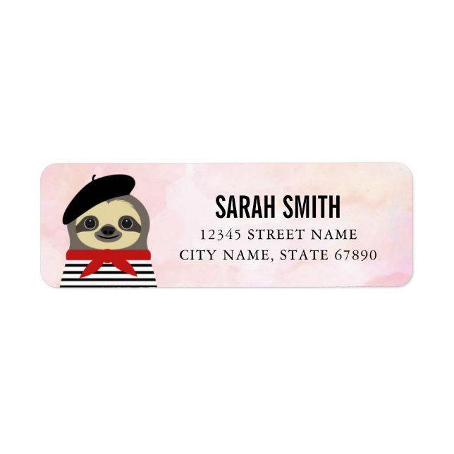 Sloth Return Address Labels (Front)