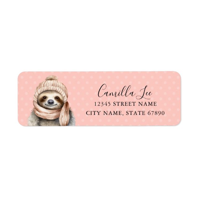 Sloth Return Address Labels (Front)