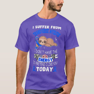 Sloth Ribbon I Suffer From Transverse Myelitis Awa T-Shirt