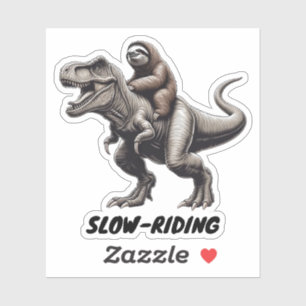 Sloth Riding A Dinosaur Animal Lover Gift