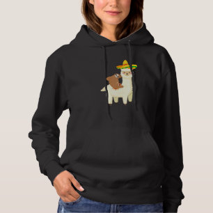 Sloth riding a llama alpaca in a sombrero cute ani hoodie