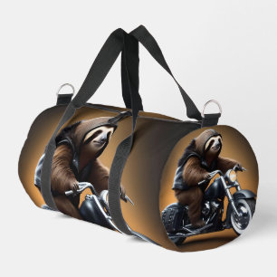 Sloth Riding A Motorbike In His Leathers, Duffle Bag