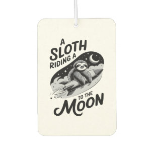 Sloth Riding a Rocket to the Moon Car Air Freshener
