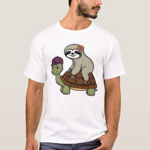Sloth riding a turtle Classic T-Shirt