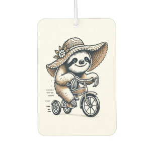 Sloth Riding Bike Car Air Freshener