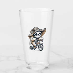 Sloth Riding Bike Glass