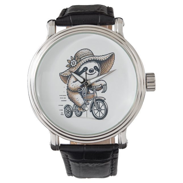 Sloth Riding Bike Watch (Front)