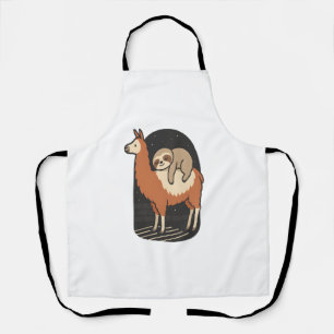 Sloth Riding Llama Apron