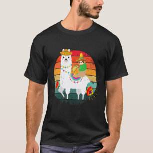 Sloth Riding Llama Cinco De Mayo Sombrero Mexican T-Shirt
