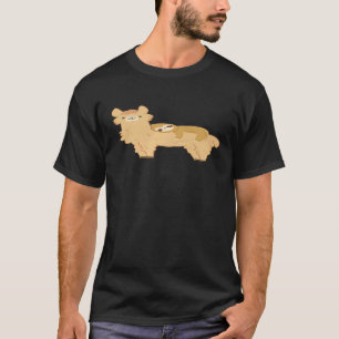 Sloth riding llama cute novelty alpaca men woman T-Shirt