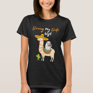 Sloth Riding Llama Mexican Fiessta Cinco De Mayo T-Shirt