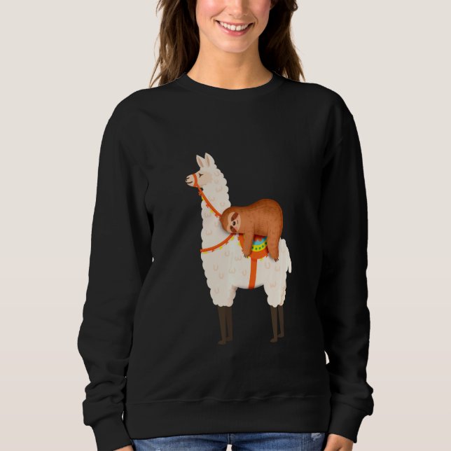 Sloth Riding Llama Sweatshirt (Front)
