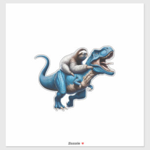 Sloth Riding T-Rex Dinosaur Lover T-Shirt