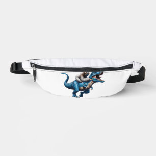 Sloth Riding T-Rex Dinosaur Lover T-Shirt Bum Bags