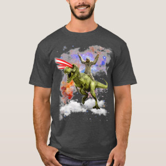 Sloth Riding TRex Dinosaur T-Shirt