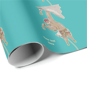 Sloth Rock Climber Trad gear Wrapping Paper