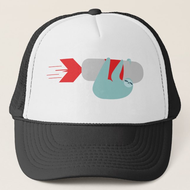 Sloth Rocket Trucker Hat (Front)