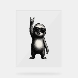 Sloth Rocking Dance Acrylic Sign