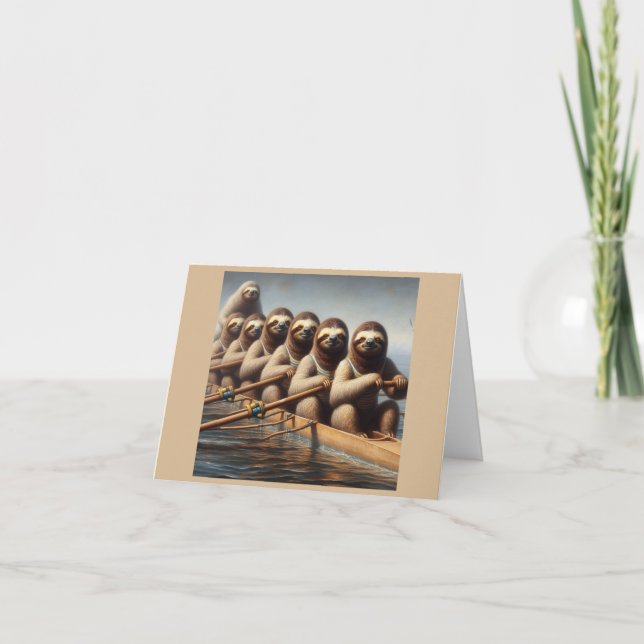 Sloth Rowing Team Card (Front)