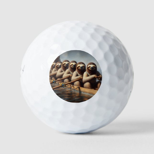 Sloth Rowing Team Golf Balls (Front)