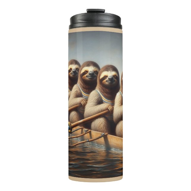 Sloth Rowing Team Thermal Tumbler (Front)