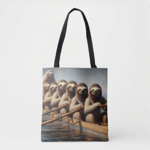 Sloth Rowing Team Tote Bag