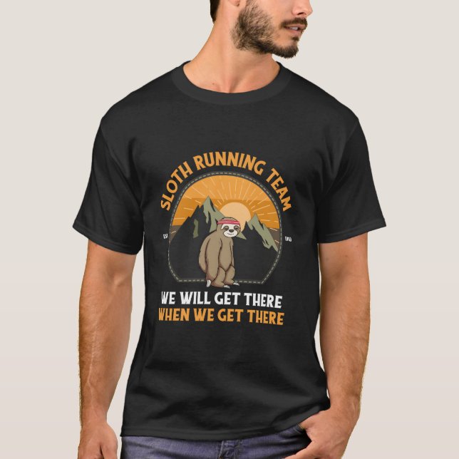 Sloth Running Shirt Sloth Running Team (Front)