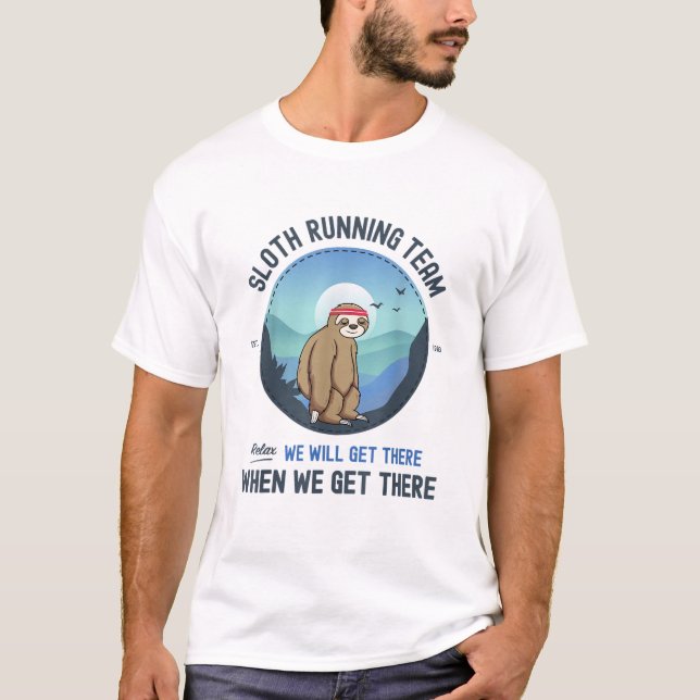 Sloth Running Shirt T-Shirt (Front)