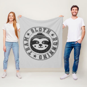 Sloth Running Team Fleece Blanket