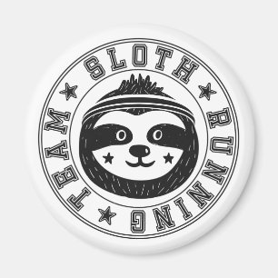 Sloth Running Team Magnet