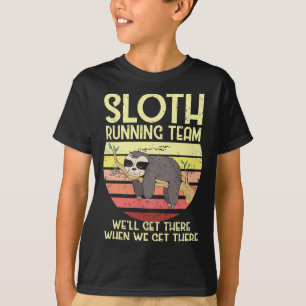 Sloth Running Team Runner Sloth Tired Lazy Runners T-Shirt