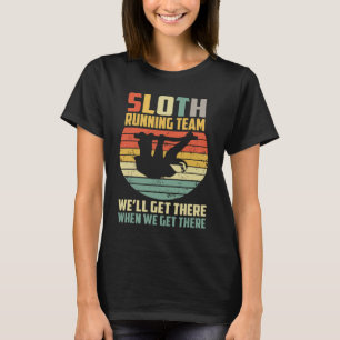 Sloth Running Team Shirt Vintage Sloth 60s 70s
