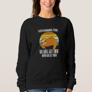 Sloth Running Team Slow Walk Marathon Athlete Sweatshirt