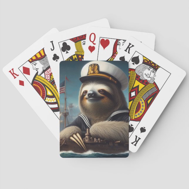 Sloth Sailor Playing Cards (Back)