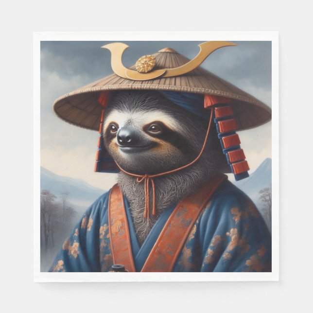 Sloth Samurai Napkin (Front)