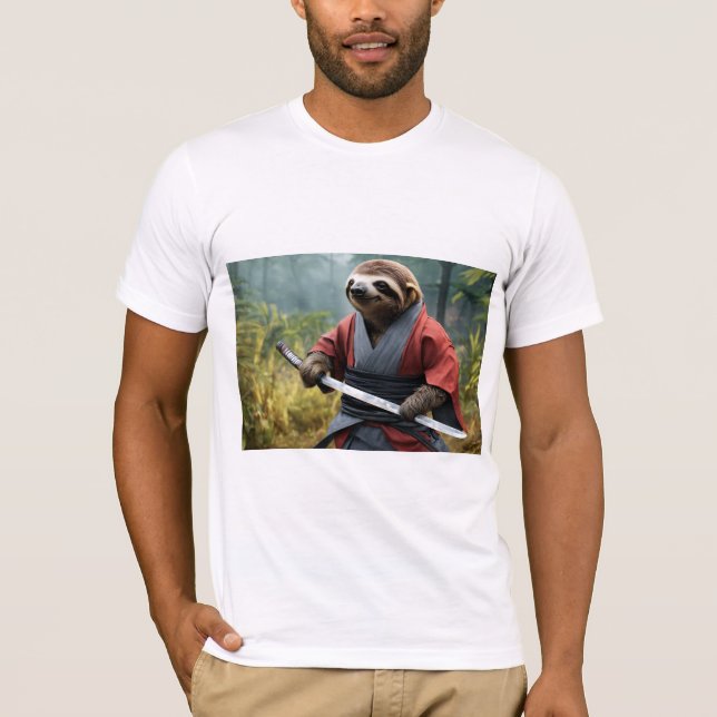  Sloth Samurai: The Battle Awaits T-Shirt (Front)